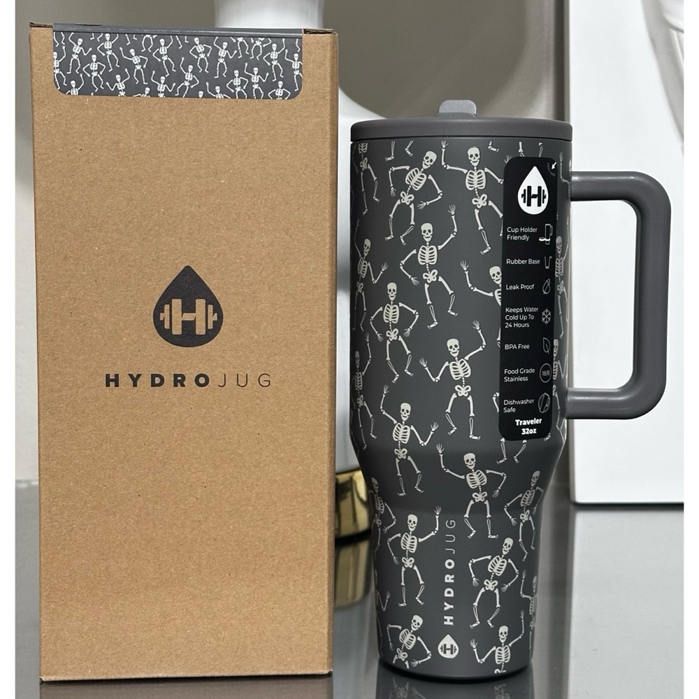 HydroJug 32oz Traveler, DEAD SERIOUS SKELETONS